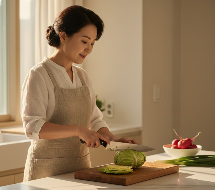 건강한 레시피, 50대 라이프스타일, 제철 채소 요리, 양배추 손질