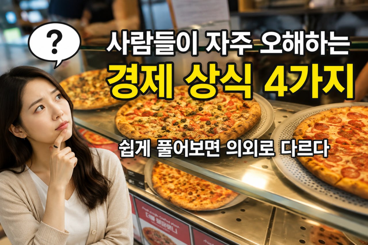 사람들이 자주 오해하는 경제 상식 4가지를 소개하는 썸네일형 대표이미지