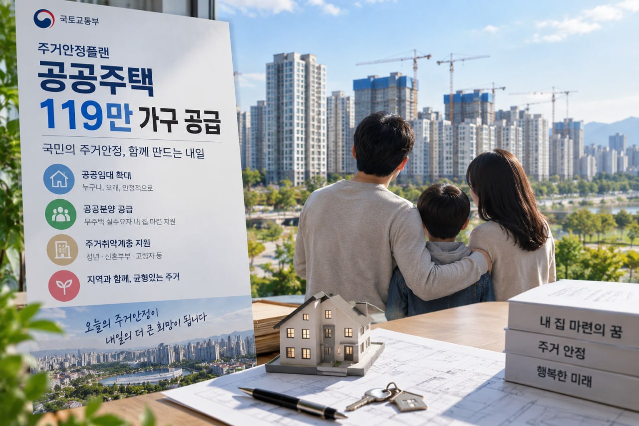 공공주택 119만 가구 공급 주거안정플랜 대표이미지